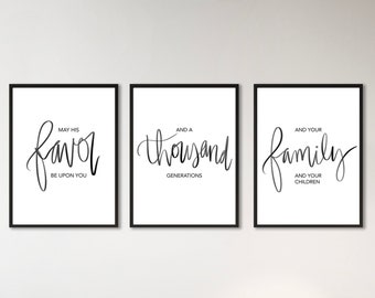 Printable Wall Art Quote | The Blessing Lyrics | 5 High Res Printable Files | Bedroom, Living Room, Home Decor | Elevation Worship Kari Jobe