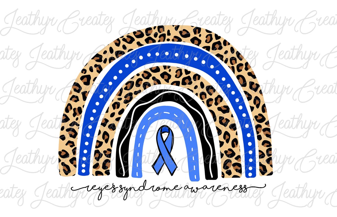 Reyes Syndrome Awareness Rainbow Ribbon (blue) - Sublimation, PNG, Clip ...