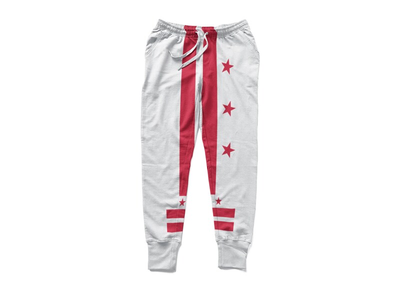 Washington DC Flag Jogger Pants/Sweat Pants/Track Pants image 3