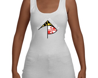 All Things Possible Maryland Flag Women's Gym Tank