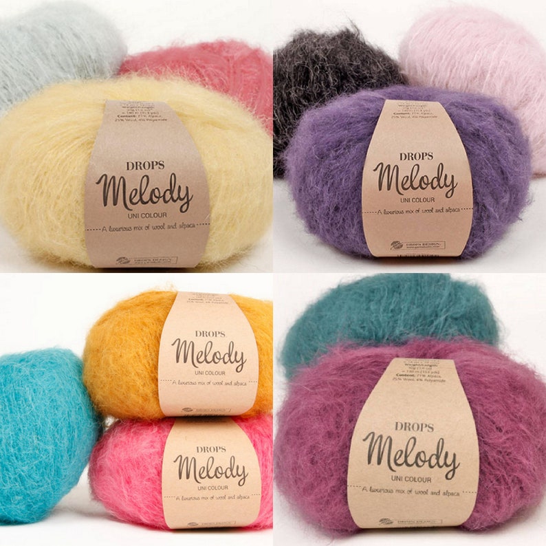 DROPS yarn Melody A luxurious mix of merino wool and brushed Etsy