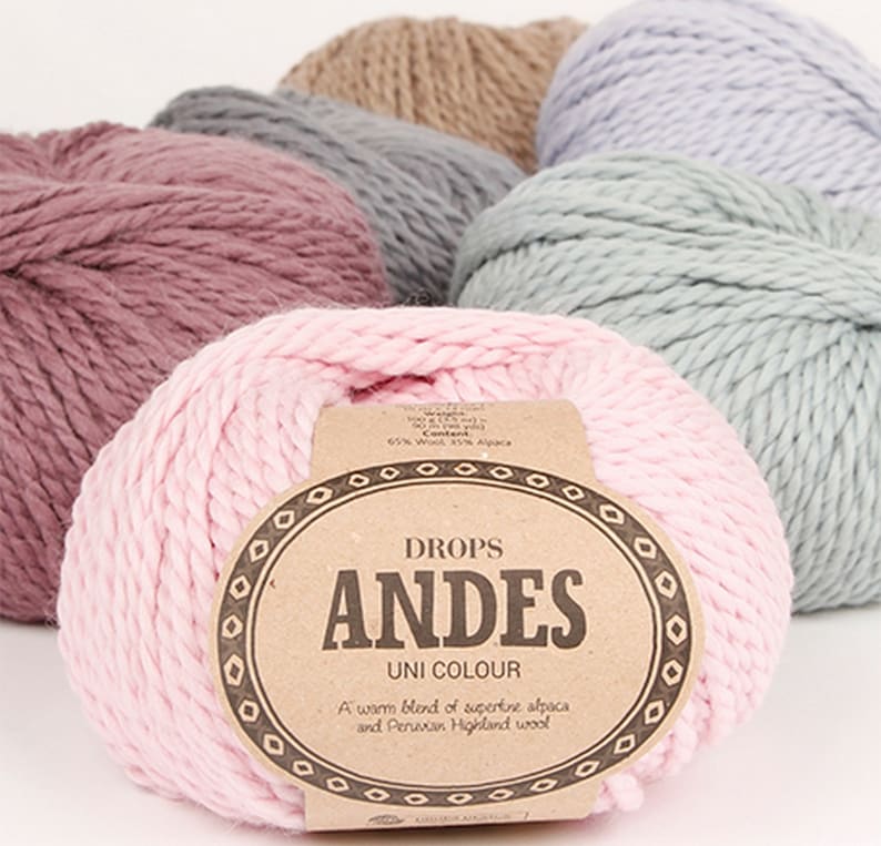 DROPS Andes Chunky Alpaca Yarn Andes 35 Alpaca Wool 65 Etsy UK