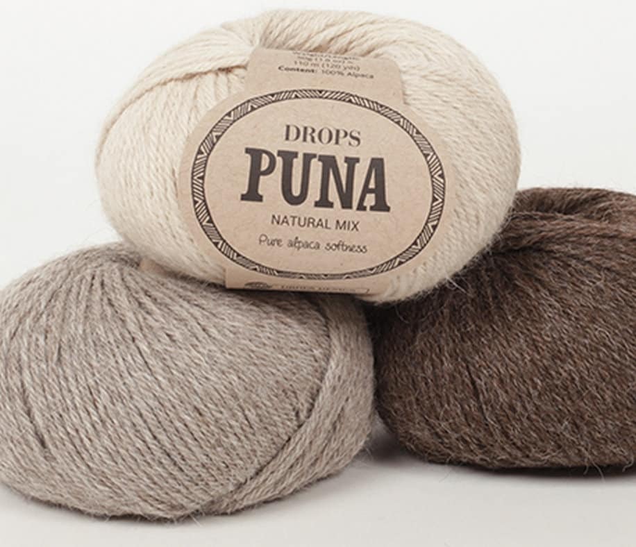 DROPS Puna Pure alpaca softness 4ply DK aran alpaca yarn 50gr/110 m 1.8oz/120 yds Pure alpaka knitting yarn Drops design