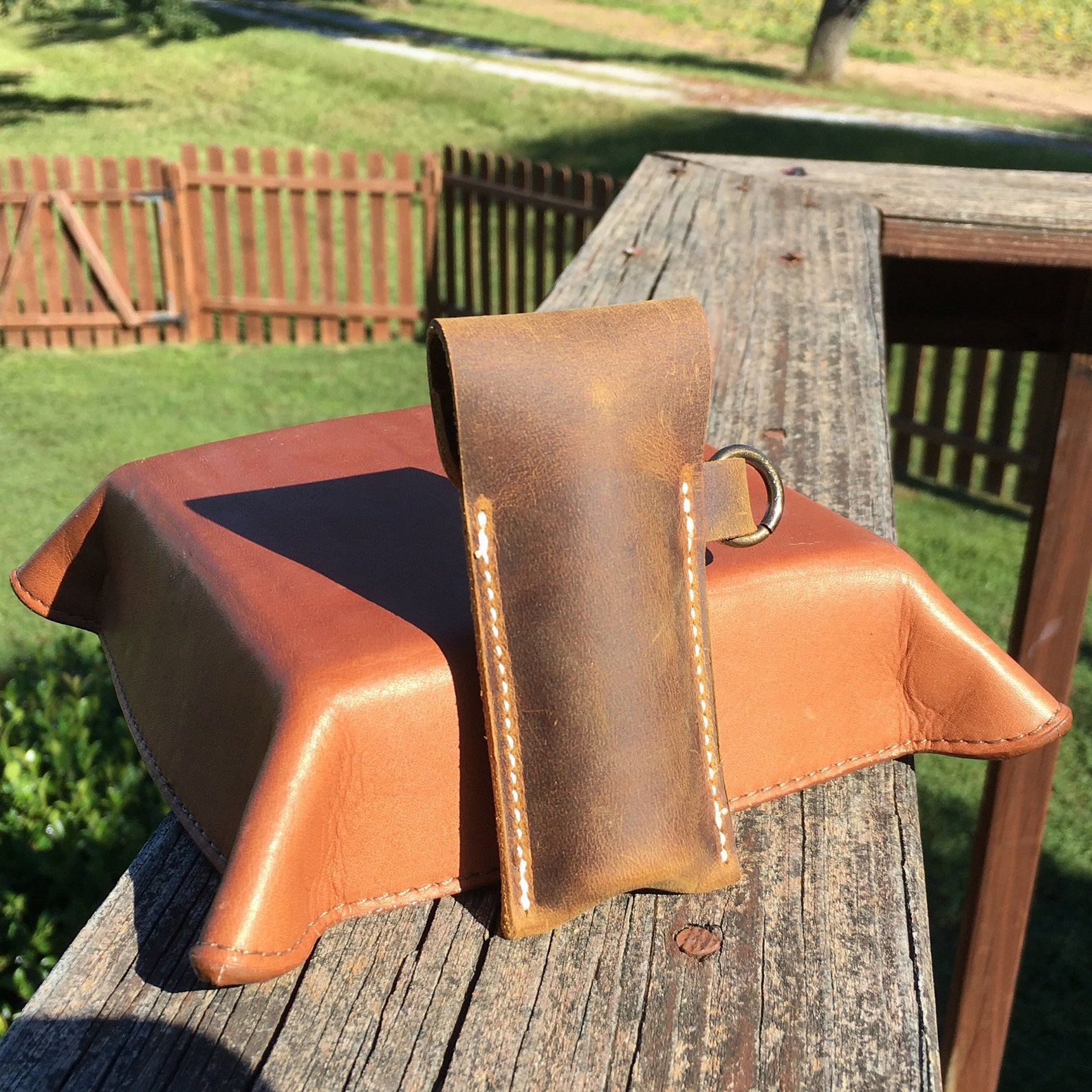 Brown Leather Lighter Holder Etsy