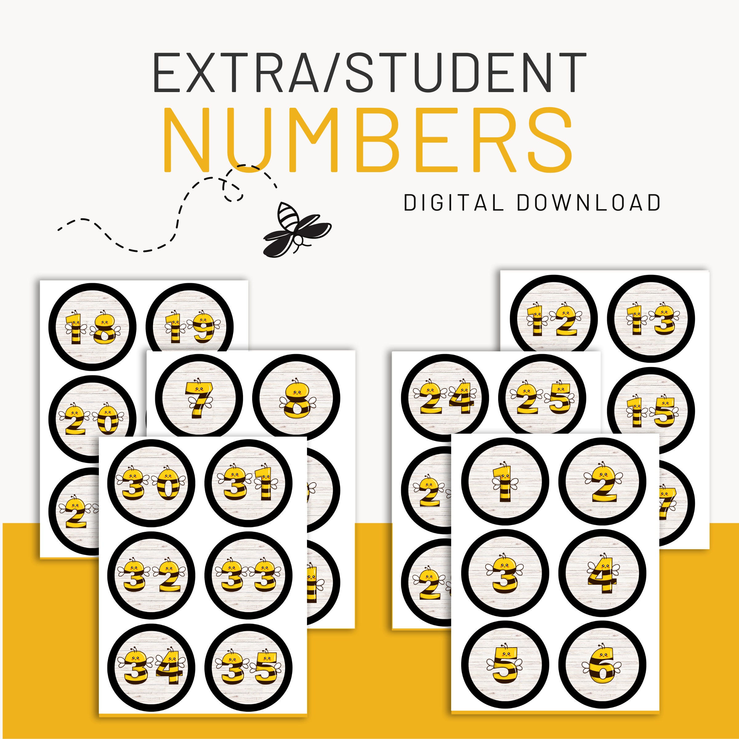 Bee Themed Classroom Calendar