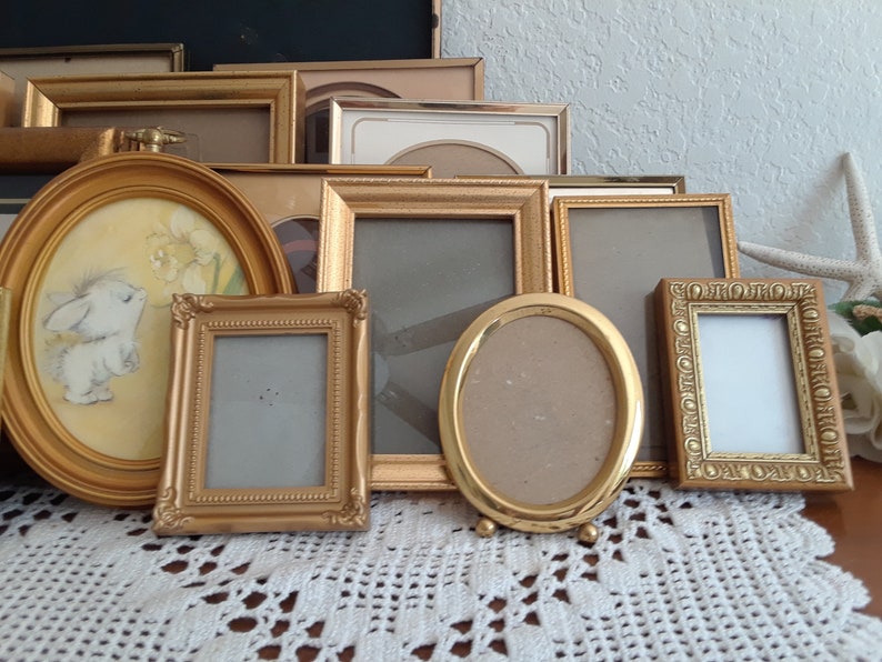 Large Vintage Gold Picture Frame Set Photo Gallery Collection Etsy