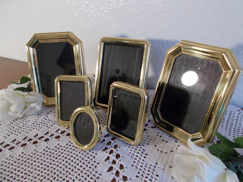 Vintage Gold Picture Frame Set Photo Gallery Collection Shabby Etsy