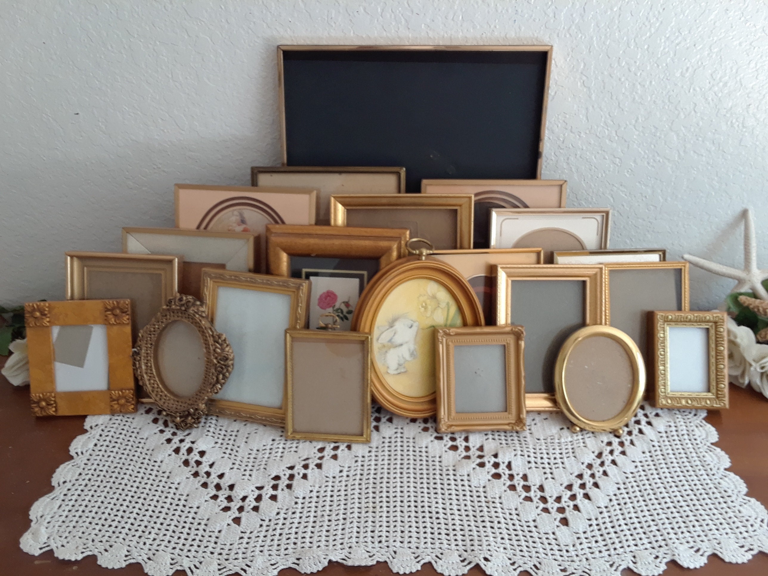 Large Vintage Gold Picture Frame Set Photo Gallery Collection Etsy
