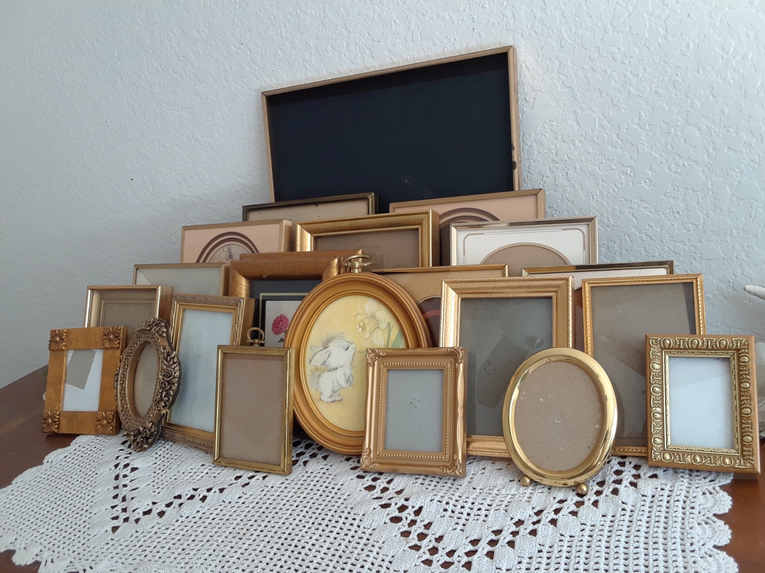 Large Vintage Gold Picture Frame Set Photo Gallery Collection Etsy
