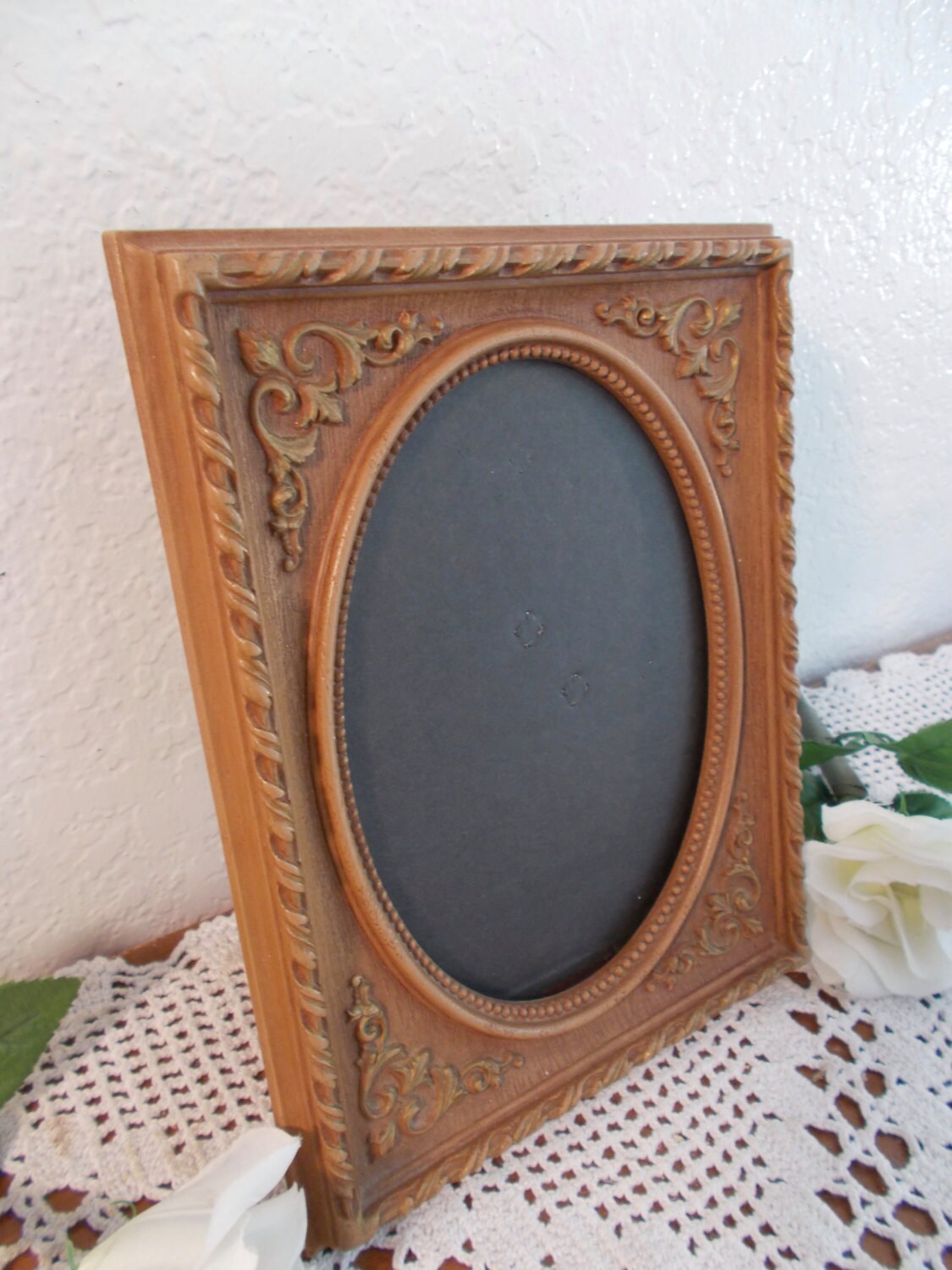 Vintage Ornate 8 x 10 Oval Picture Frame Photo Decoration Mid Etsy