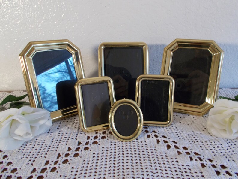 Vintage Gold Picture Frame Set Photo Gallery Collection Shabby Etsy