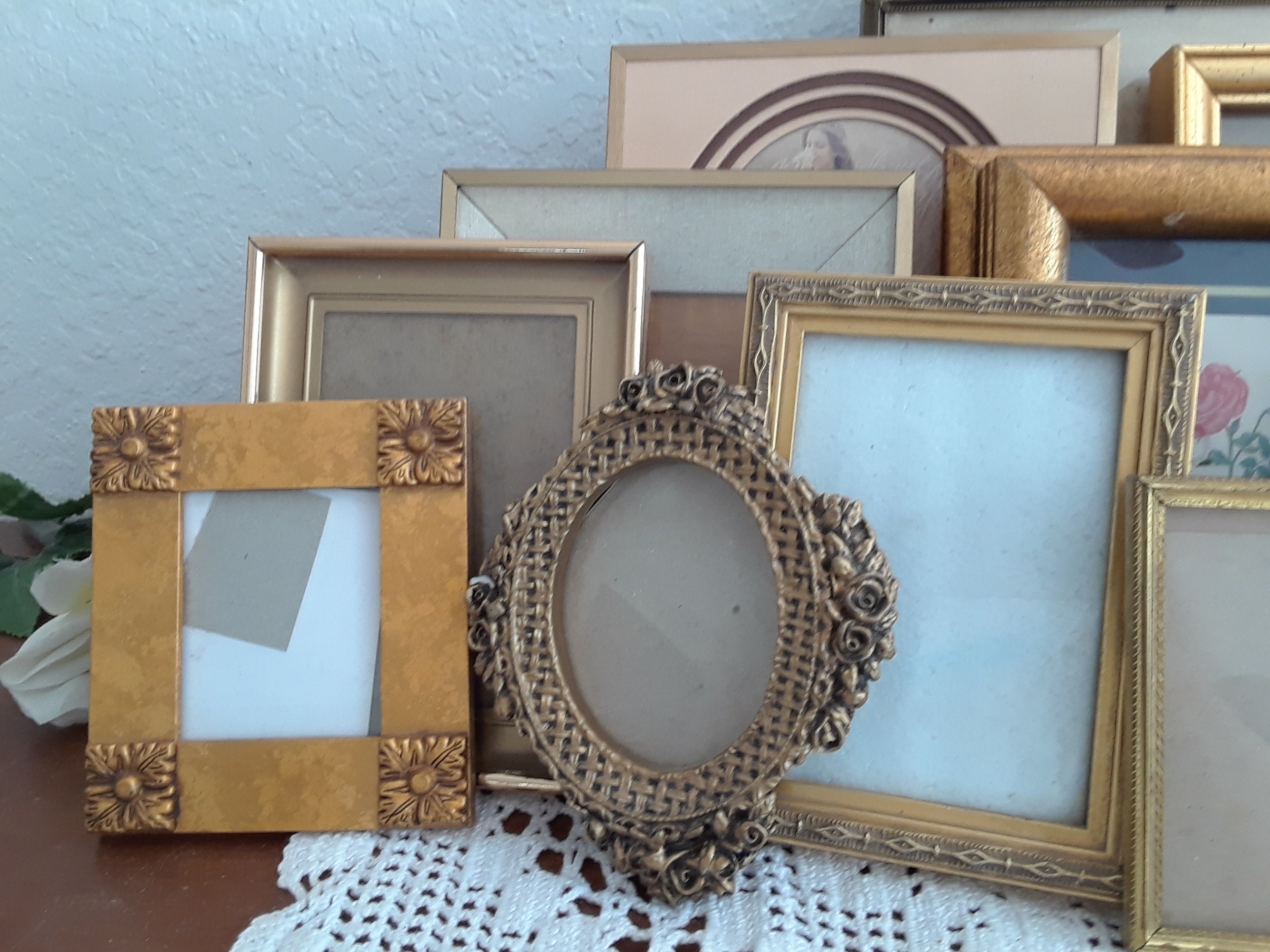 Large Vintage Gold Picture Frame Set Photo Gallery Collection Etsy