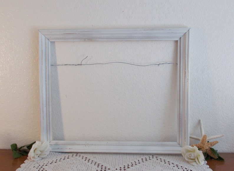 Large Rustic White Shabby Chic Distressed Picture Frame 20 X Image 0