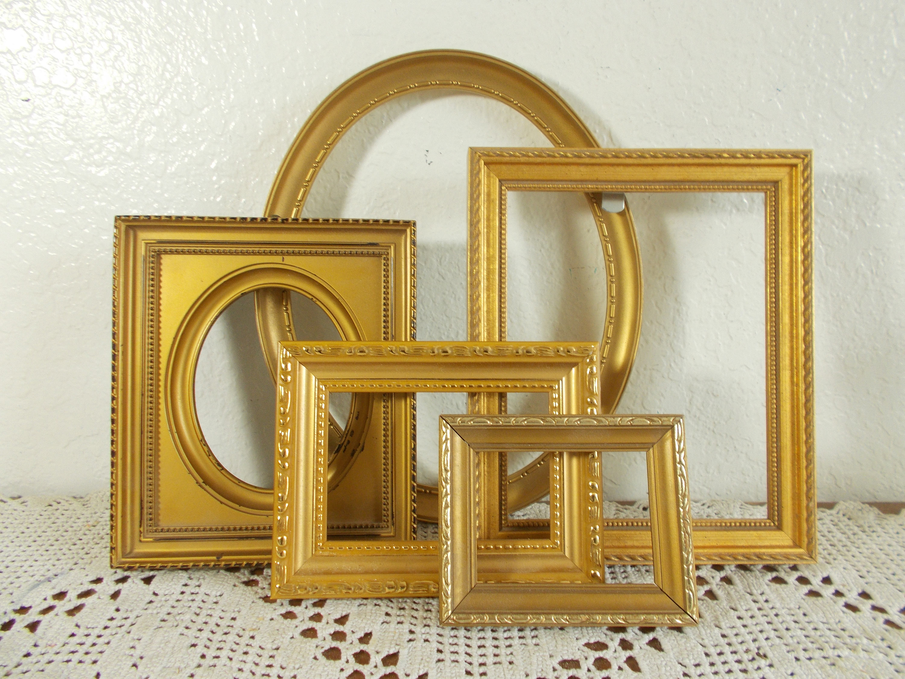 Vintage Gold Picture Frame Set Instant Photo Gallery Etsy