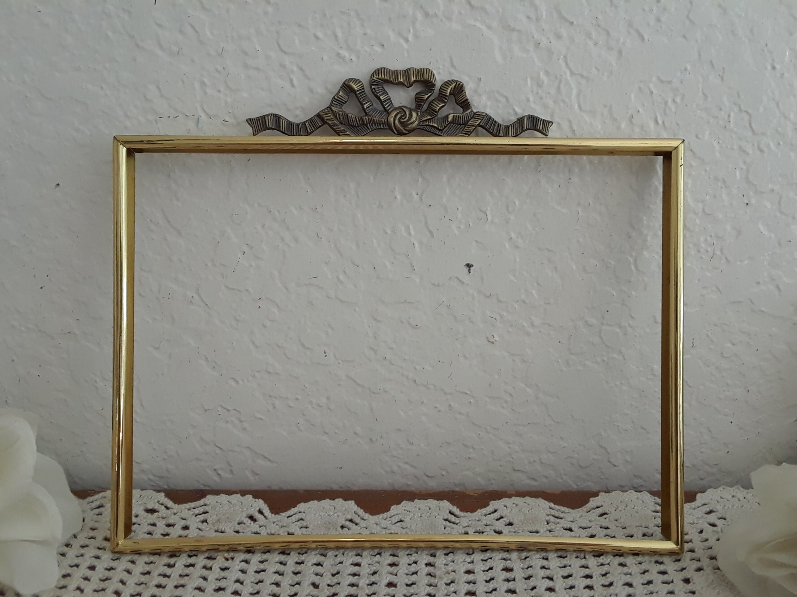 Vintage Gold Picture Frame 6 x 8 Photo Decoration Mid Century Etsy