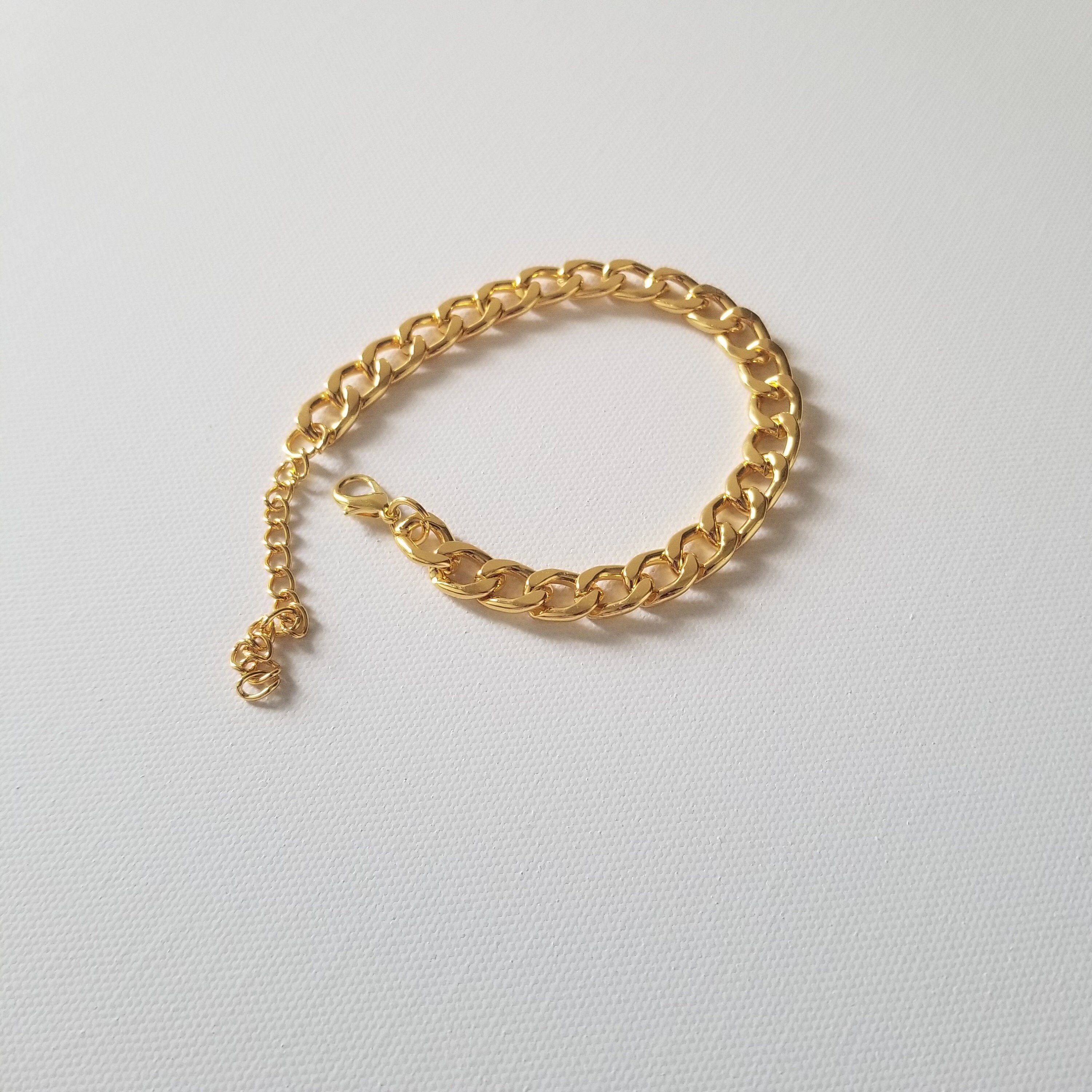 18k gold cuban anklet