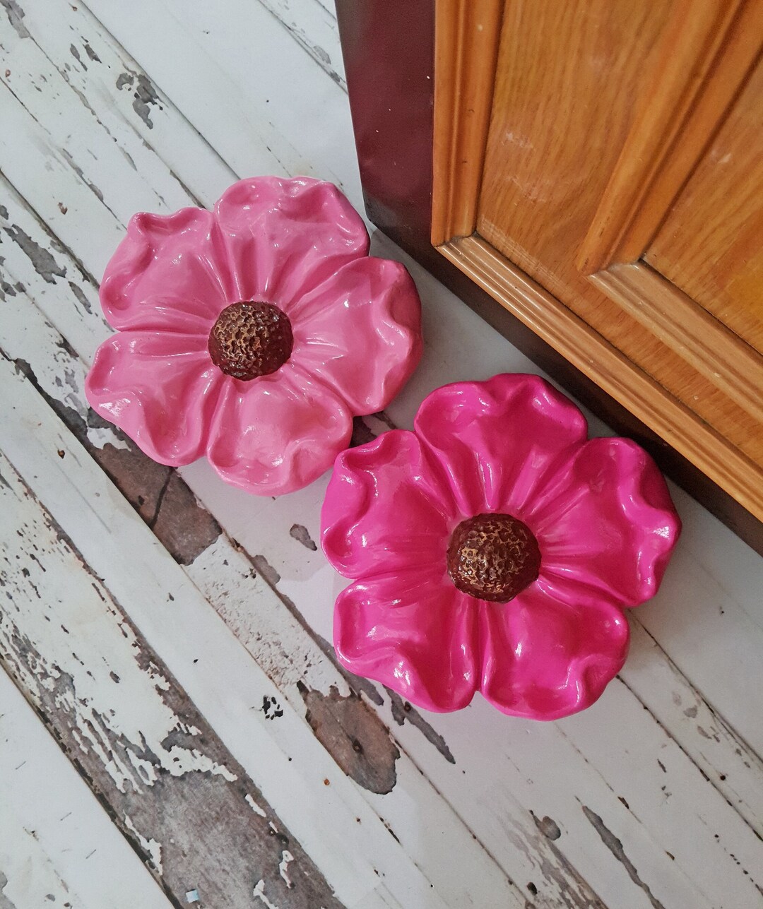 Decorative Flower Door Stop Doorstopper Concrete Flower Etsy