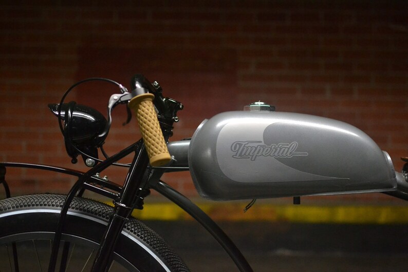 custom motorized bicycle gas tank