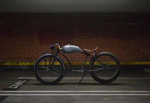 custom motorized bicycle gas tank
