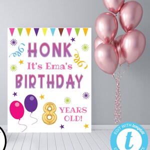 Honk It&#39;s My Birthday Sign, Honk Birthday Yard Sign, Honk Birthday Banner, Social Distancing, Quarantine Birthday Party, Birthday Yard Sign