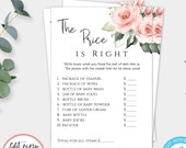 Pink Floral The Price is Right GameTemplate for Baby Shower, Editable Shower Game, Baby Girl Shower Printable, Baby Price is Right, BSBPF