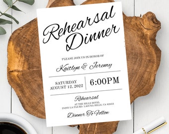 Rehearsal Dinner Invitation Template, Instant Download, Wedding Rehearsal Dinner Invitation, Printable Invitation, Editable Invitation