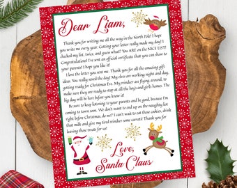 Editable Letter From Santa Bundle Christmas Nice List - Etsy