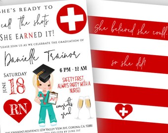 Nursing Graduation Printable, Nurse Graduation Party Invitation Template, Registered Nurse Class of 2021, Nurse Party Nurse Practitioner GNP