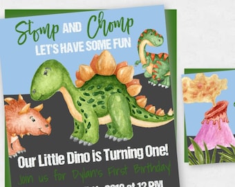 Dinosaur Birthday Party Invitation, Dinosaur Birthday Party, Dinosaur Invitation, Dino Party Invite, Dinosaur Invite, Dino Birthday Invite