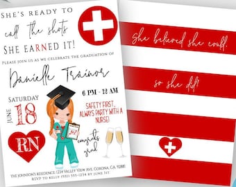 Registered Nurse Class of 2021, Nurse Graduation Party Invitation Template, Nursing Graduation Printable, Nurse Party Nurse Practitioner GNP
