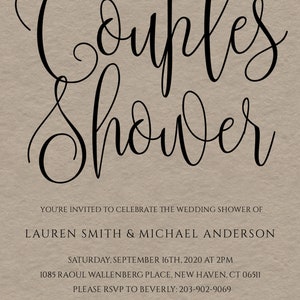 Rustic Couple's Wedding Shower Invitation Template, DIY Edit Print Script Shower Invite, 5x7 Template Instant Download, WSS image 3