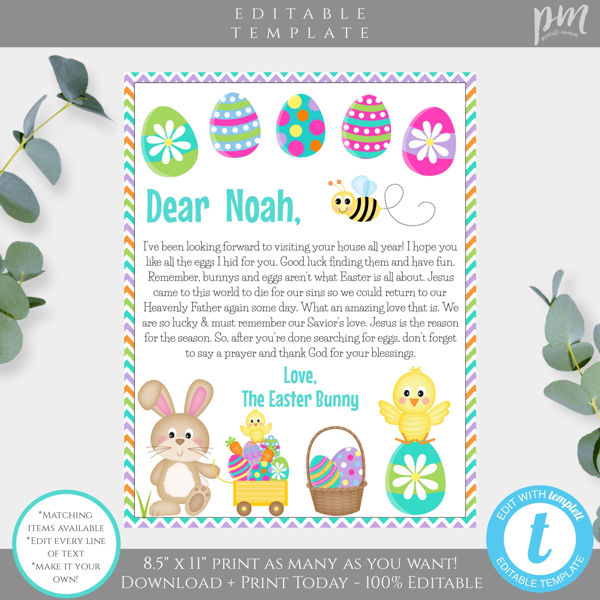 editable-letter-from-the-easter-bunny-letter-from-the-easter-bunny-template-printable-easter-basket-letter-personalized-letter-egg-hunt-etsy for Free Printable Easter Bunny Letter Templates Editable Letter From the Easter Bunny, Letter From the Easter Bunny Template, Printable Easter Basket Letter, Personalized Letter, Egg Hunt - Etsy for Free Printable Easter Bunny Letter Templates