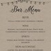 Rustic Bar Menu Sign Template With String Lights Printable - Etsy