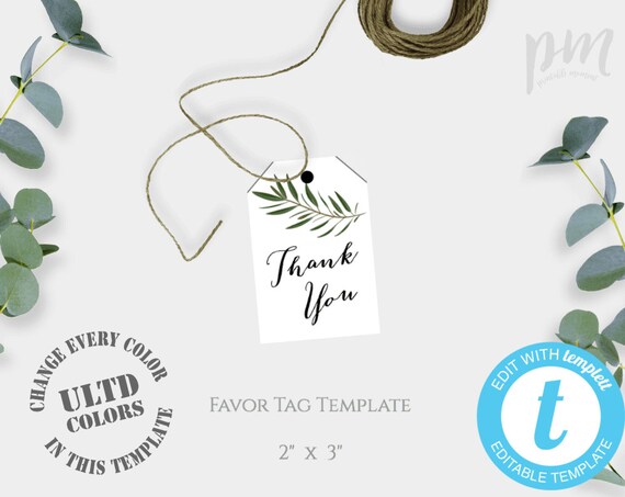 greenery thank you favor