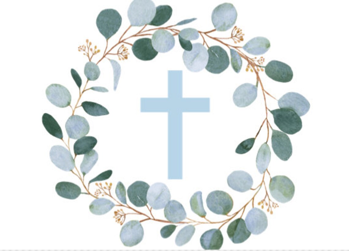 baptism water bottle label template for boy printable blue etsy