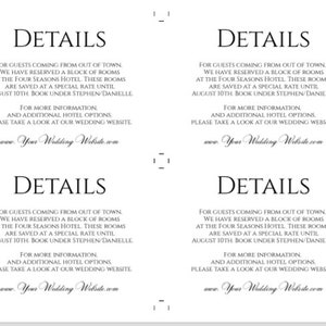 Modern Wedding Invitation Suite, Printable Black White Wedding Invitation Template Set Calligraphy Set for Simple Wedding Instant Download image 2