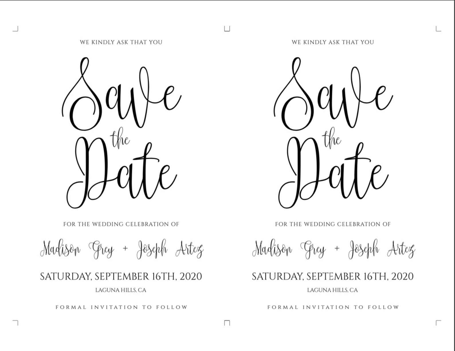 Save the Date Template Save the Date Card Wedding Template Etsy