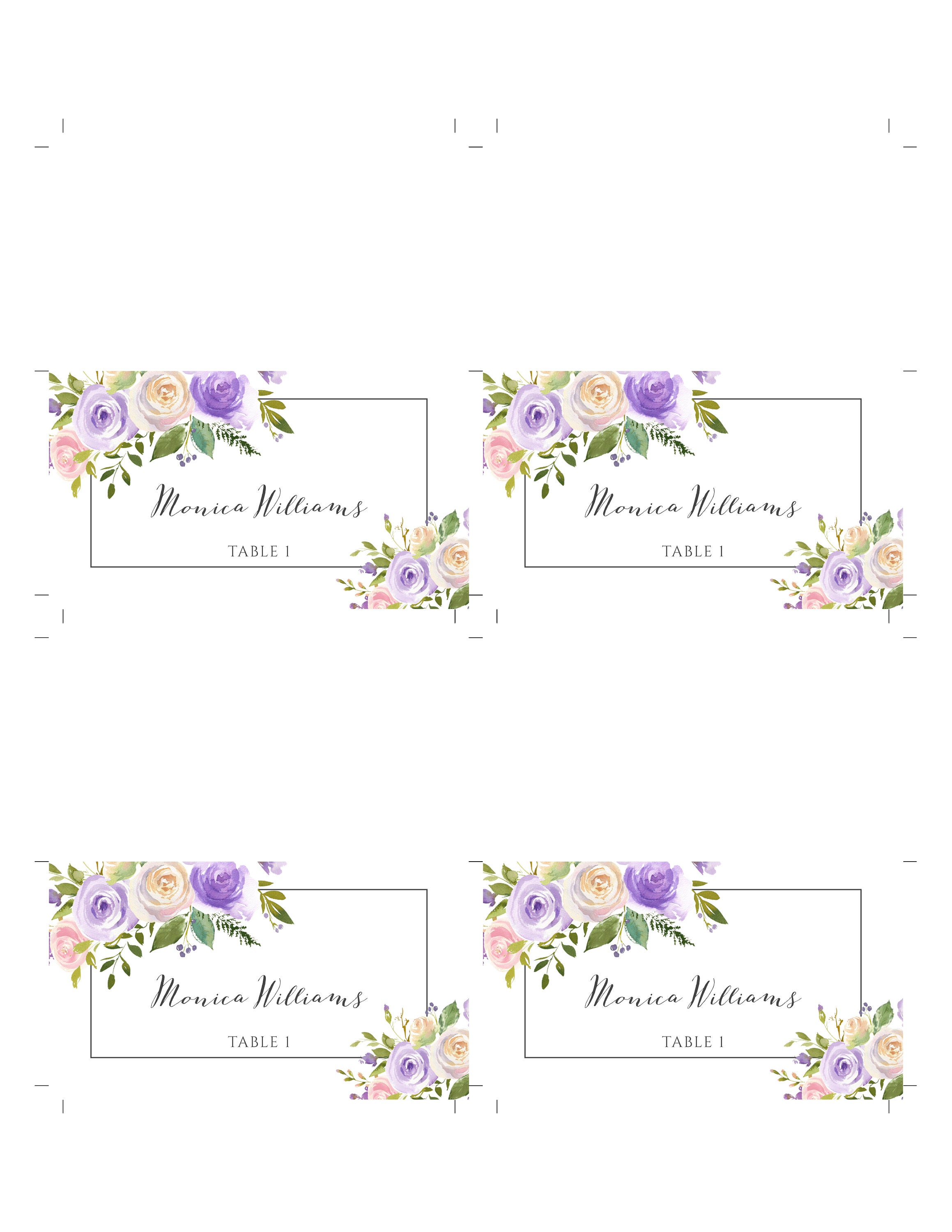 Lilac Folding Place Card Template Printable Lavender Place Etsy Lilac Folding Place Card Template Printable Lavender Place Etsy