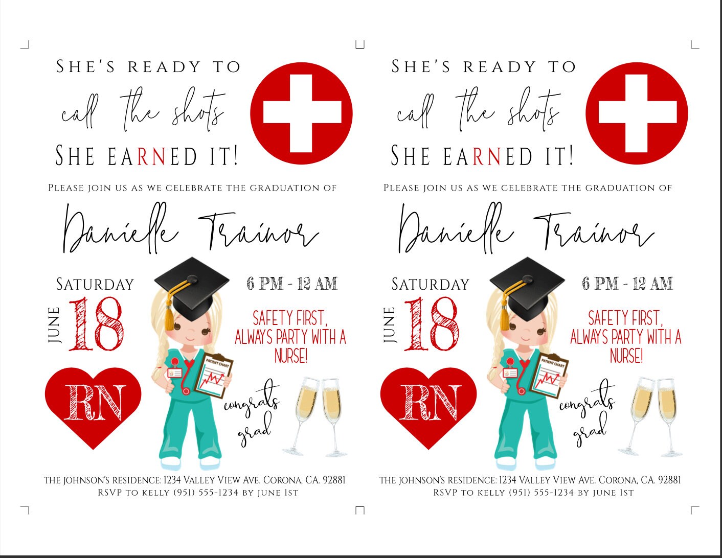 Graduation Gnp Nursing Graduation Printable, Nurse Graduation Party Invitation ...