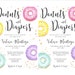 Donuts and Diapers Baby Shower Invitation Template Set, Donut Party ...