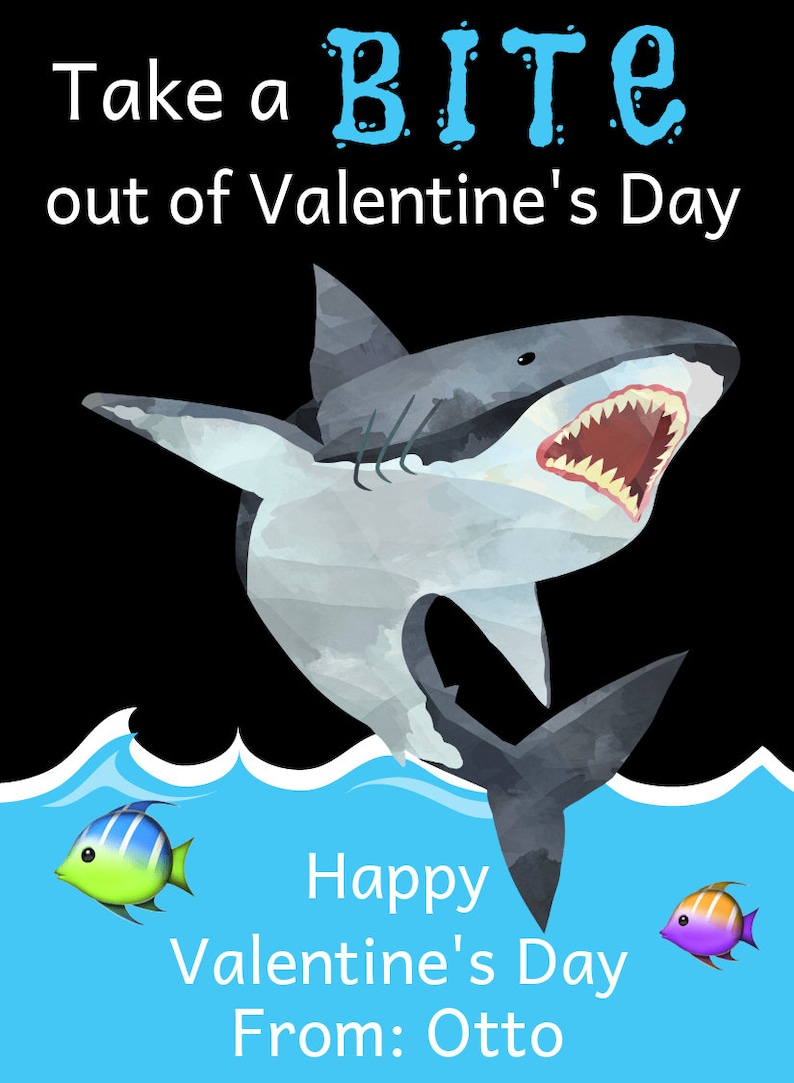valentines day card shark valentines day card shark