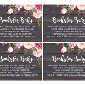 Rustic Floral Baby Shower Template Set, Baby Shower Invitation, Printable Baby Shower Invite, Editable Template, Instant Download, BSRF3 imagen 7