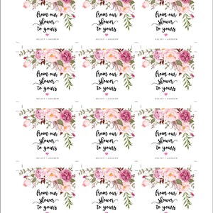 From Our Shower to Yours Favor Tag Template, Tag Personalized, Thank ...