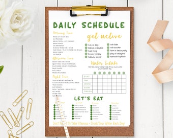 Homeschool Schedule Template, Editable Weekly Planner, Printable Daily Planner Homeschool Planner for Kids Customizable Schedule, Task Chart