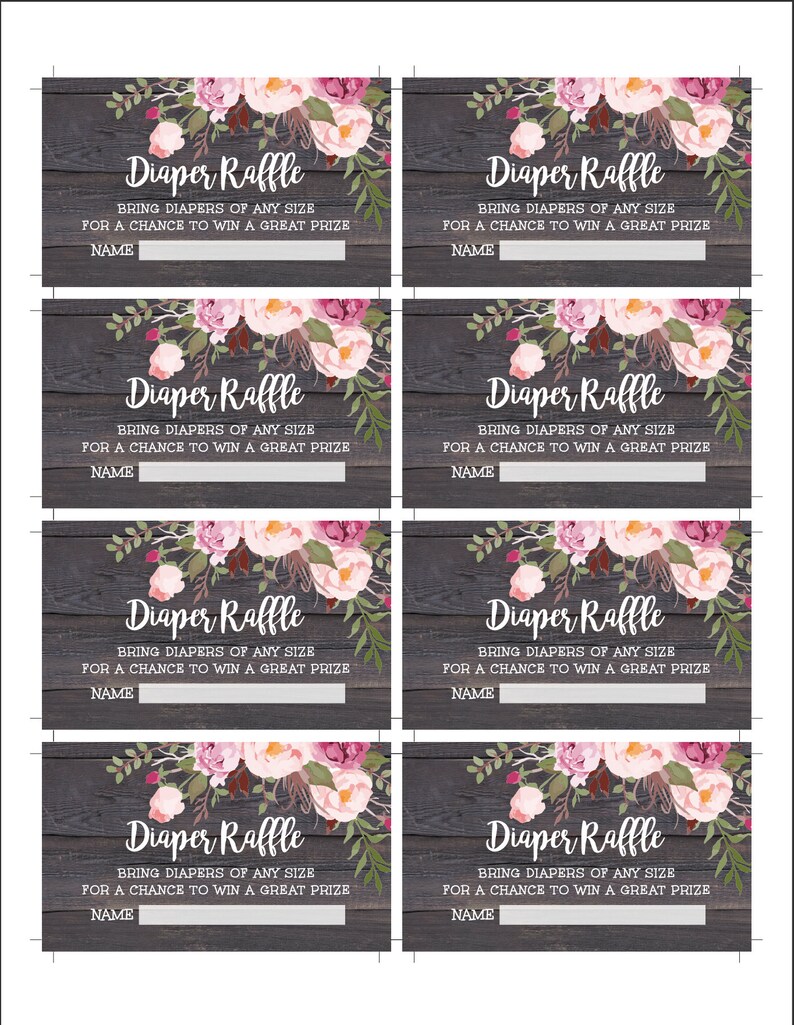 Rustic Floral Baby Shower Template Set, Baby Shower Invitation, Printable Baby Shower Invite, Editable Template, Instant Download, BSRF3 imagen 8