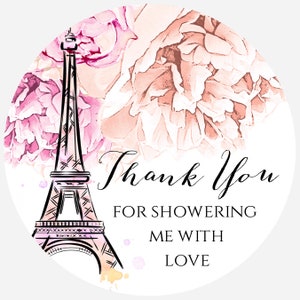 Paris Thank You Tag Template, French Wedding Tag, Floral Thank You Tag ...