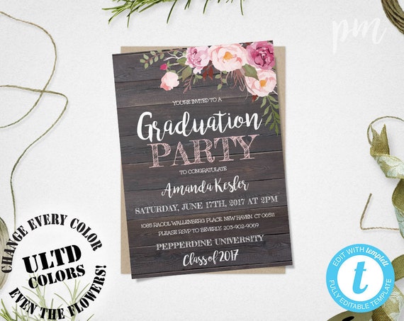 graduation invitation template graduation