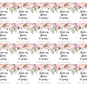 From Our Shower to Yours Sticker Label Template, Floral Bridal Shower ...