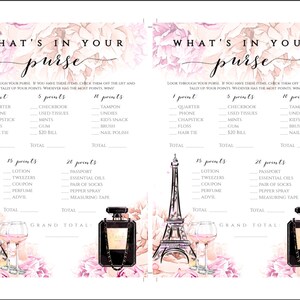 Paris Bridal Shower Game Template Pack, Printable Shower Game Bundle ...