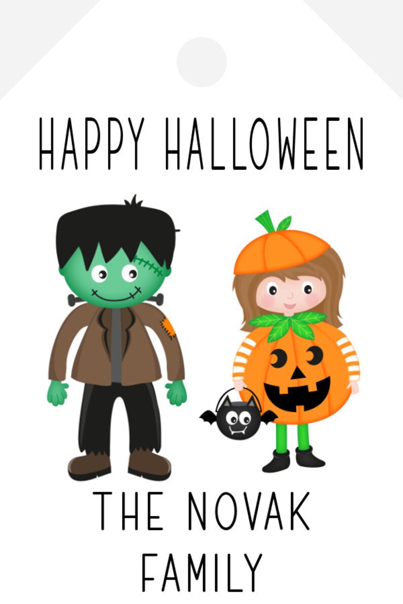 Happy Halloween Gift Tag Template Set, Printable Trunk or Treat Tag ...